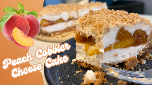 Peach Cobbler Cheese Cake (Plant-based) Recipe