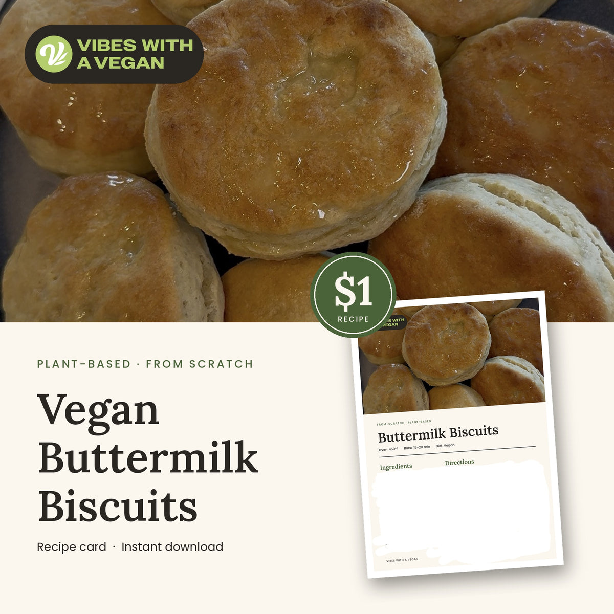Plant-Based Buttermilk Biscuits Recipe